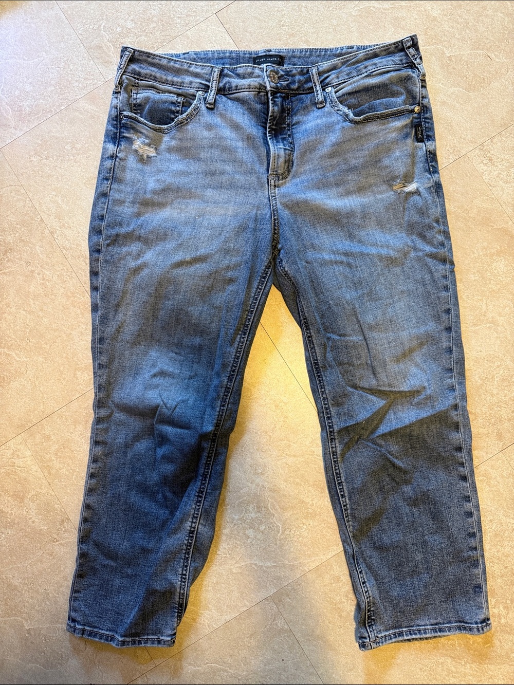 Silver Jeans Women's Medium Blue Boyfriend Denim